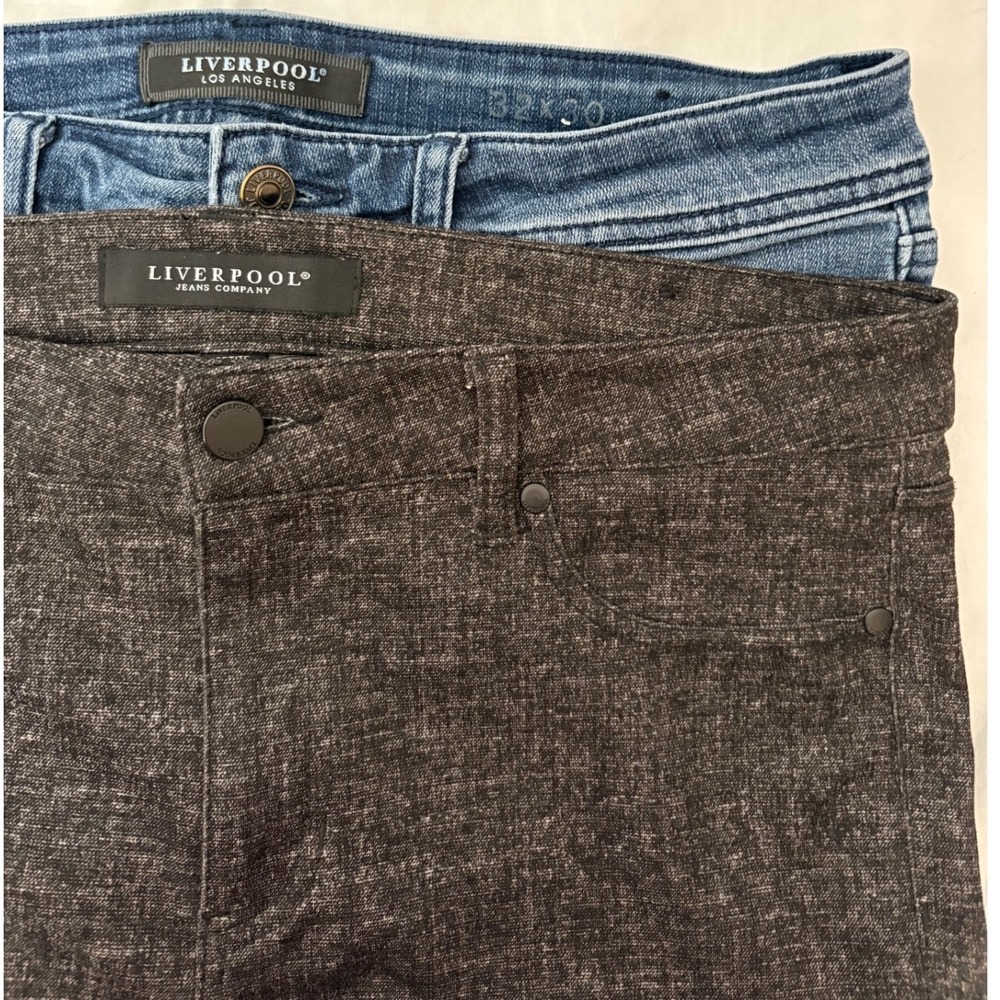 Bundle of 2 pair 1st-Liverpool LA Jeans Stretch Denim 32X30 #2)size 12/31 Petite